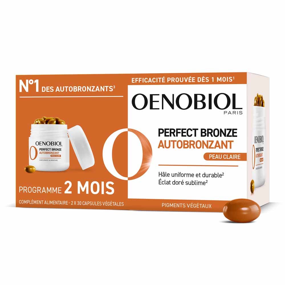 Oenobiol Perfect Bronze Self-tanning lotion fair skin 2 x 30 capsules