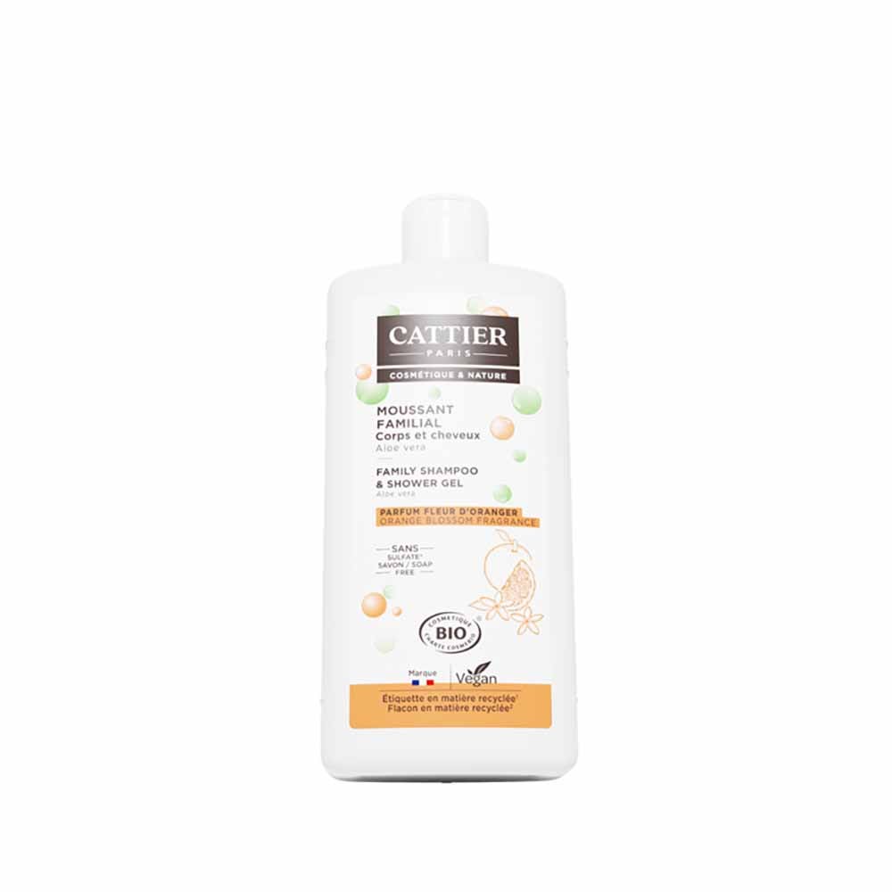 Cattier Family Perfume Foamer Fleur D'Oranger Hair &amp; Body Bioes 500ml