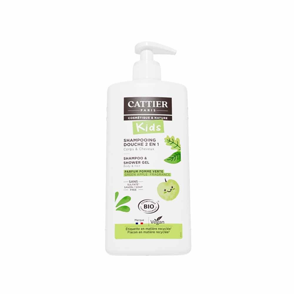 Cattier Cattier Shower Gel Detangling Shampoo 2-in-1 Green Apple Fragrance 500ml