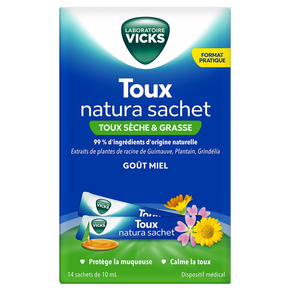 Vicks Toux Natura cough syrup 10 x 14 ml sachets