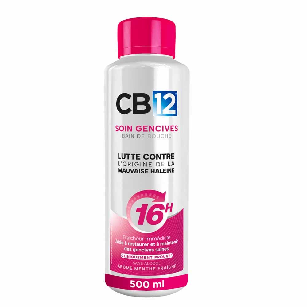 Cb12 Sensitive Gums Mouthwash fresh mint flavour with 12-hour protection 500 ml