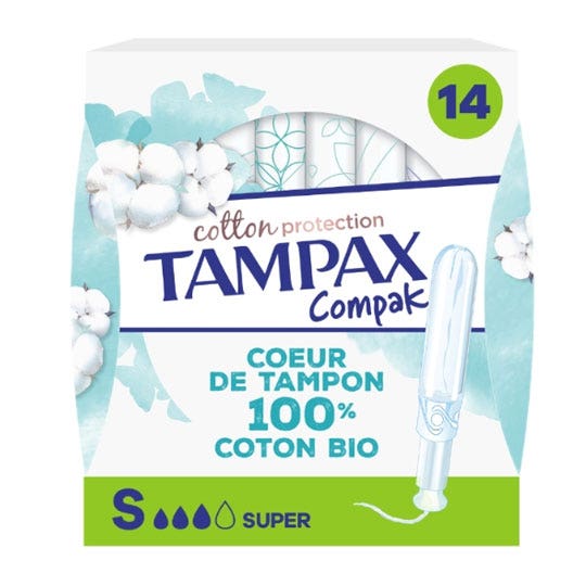 Tampax Compak Cotton Protection Super organic cotton x 14