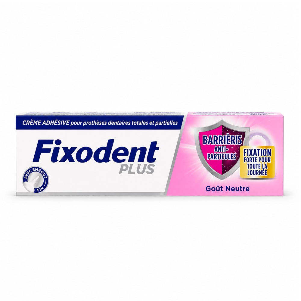 Fixodent Pro plus Adhesive cream for full and partial dentures particle barrier 35 g