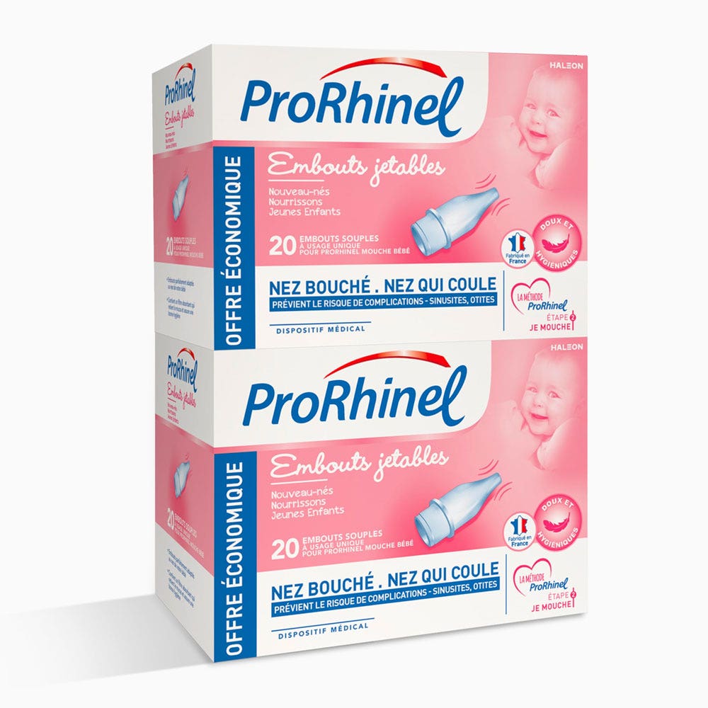 Prorhinel Disposable Flexible Nosepieces Soft and hygienic 2x20