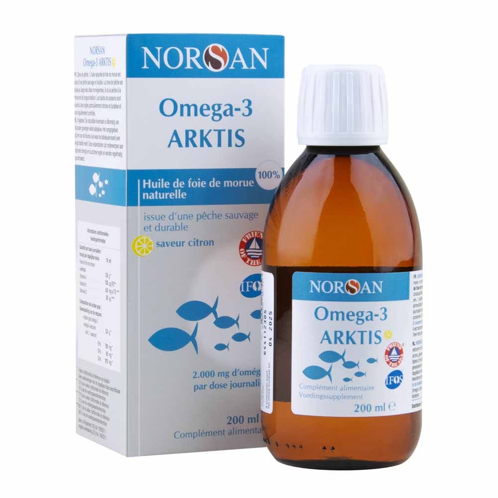 NORSAN Omega 3 Arktis cod liver oil lemon 200 ml