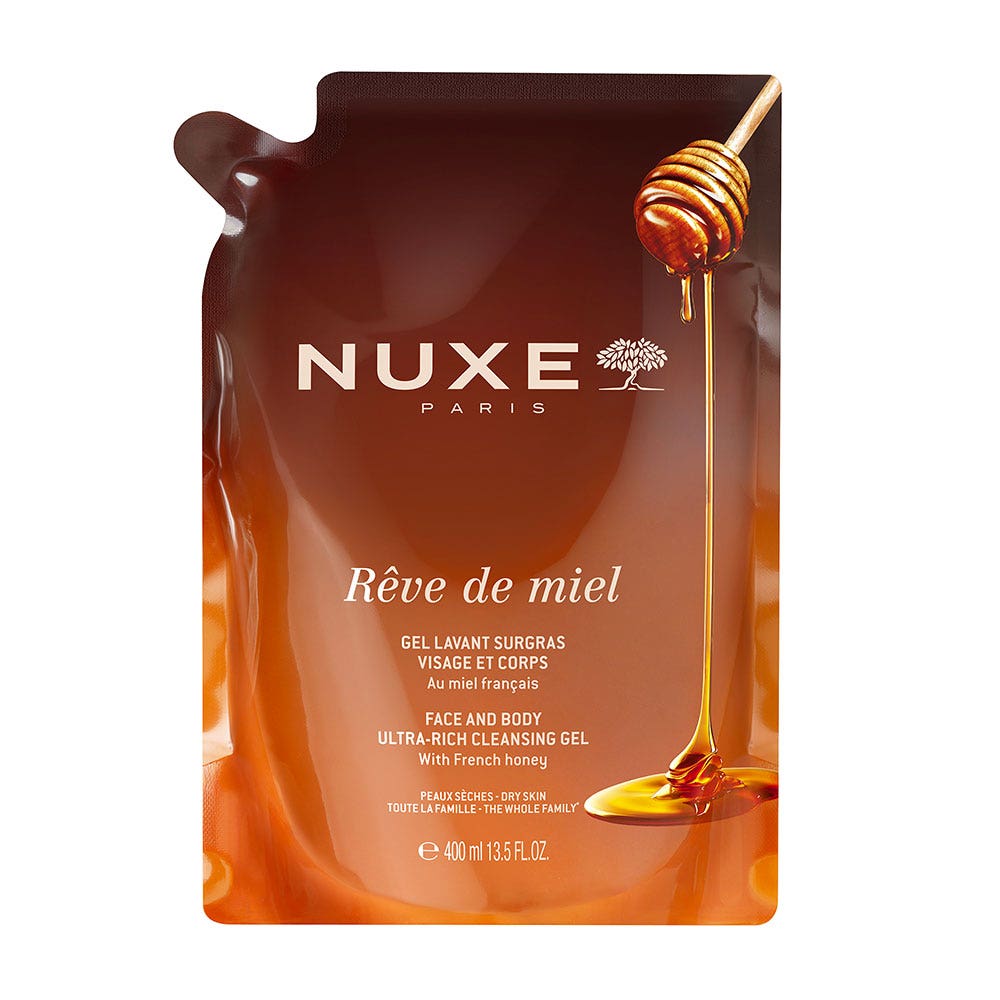 Nuxe Rêve De Miel Eco refill cleansing gel for dry skin 400 ml