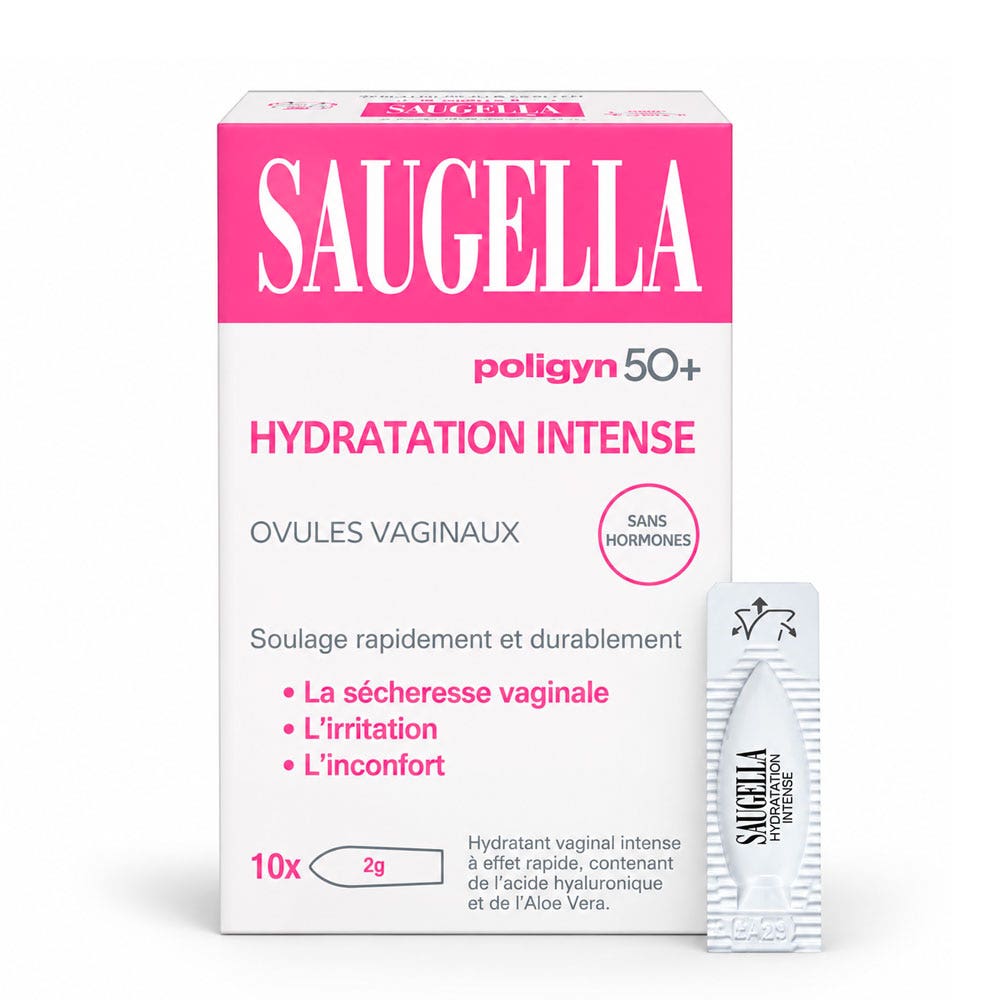 Saugella Poligyn 50+ intensive hydration vaginal pessaries x 10