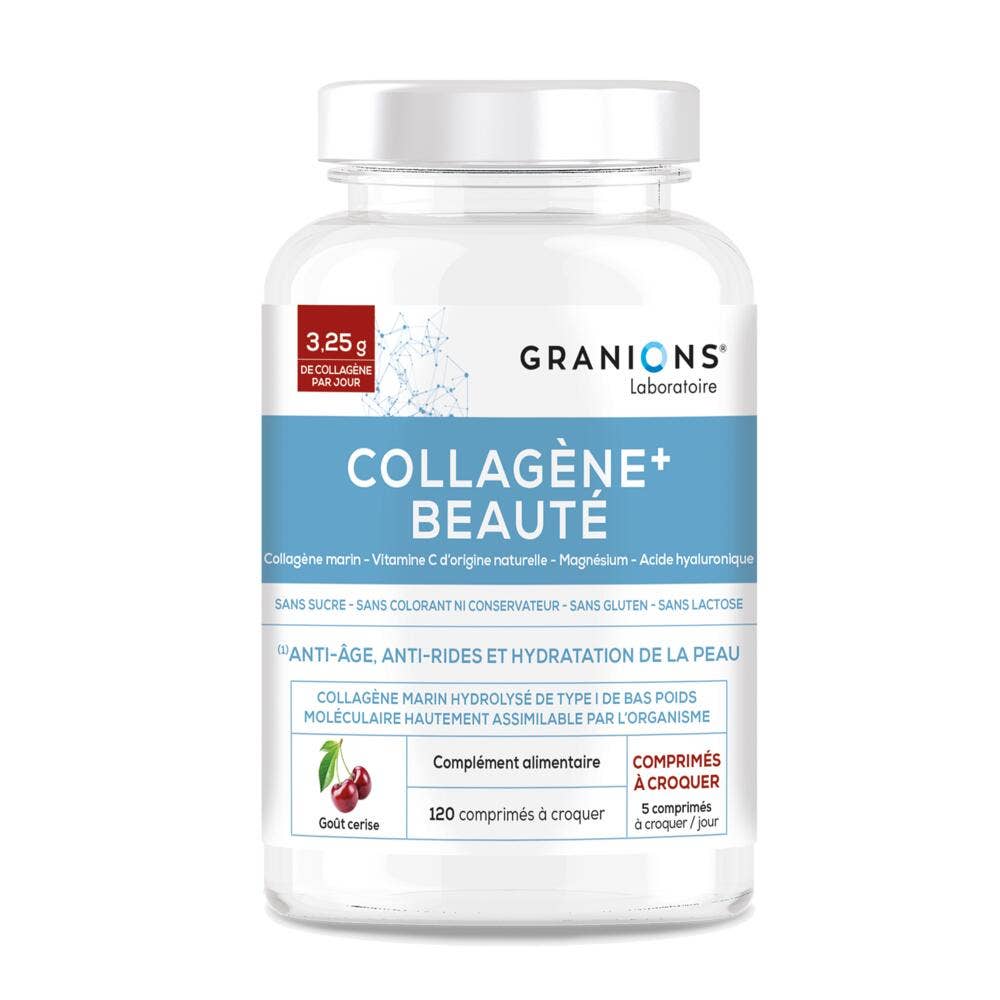Granions Collagene+ beauty cherry 120 chewable tablets