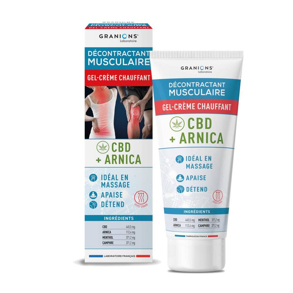 Granions Muscle-relaxing heating CBD + arnica gel-cream 75 ml