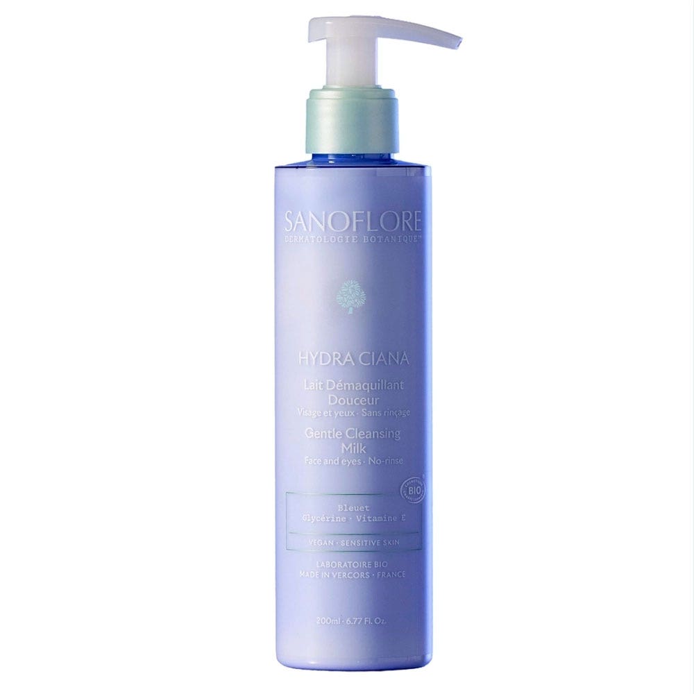Sanoflore Hydra Ciana Organic gentle cleansing milk face and eyes 200 ml