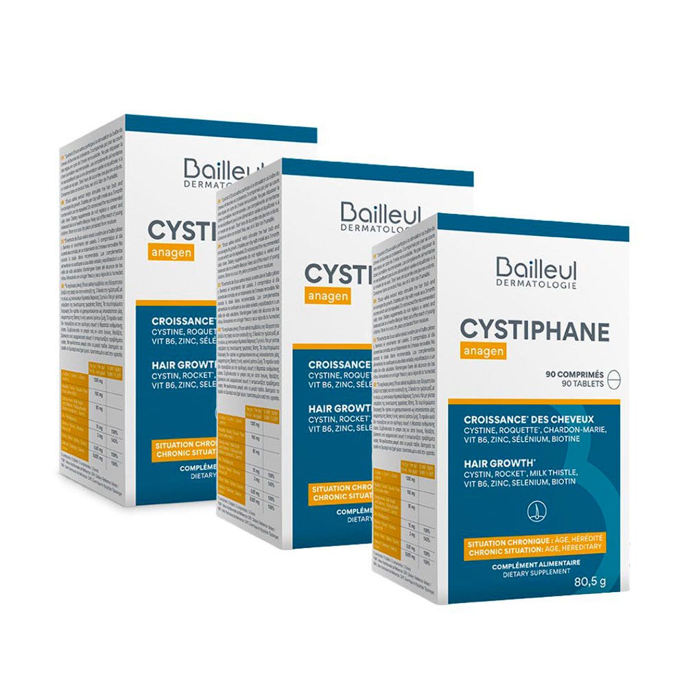 Bailleul Cystiphane Anagen hair growth chronic condition 3 x 90 tablets