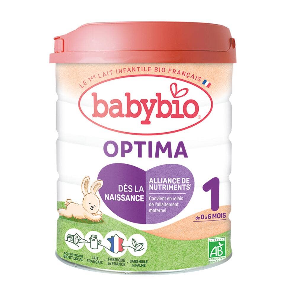 Babybio Baby Milks Optima 1 Organic Milk Powder 0-6 Months De 0 A 6 Mois 800g