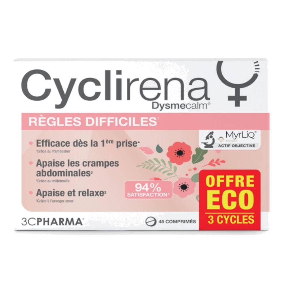 3C Pharma Cyclirena Painful periods 45 tablets