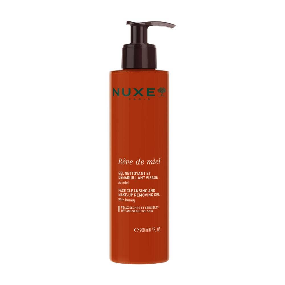Nuxe Reve De Miel Gel Nettoyant Et Démaquillant Visage Peaux Sèches Et Sensibles 200ml