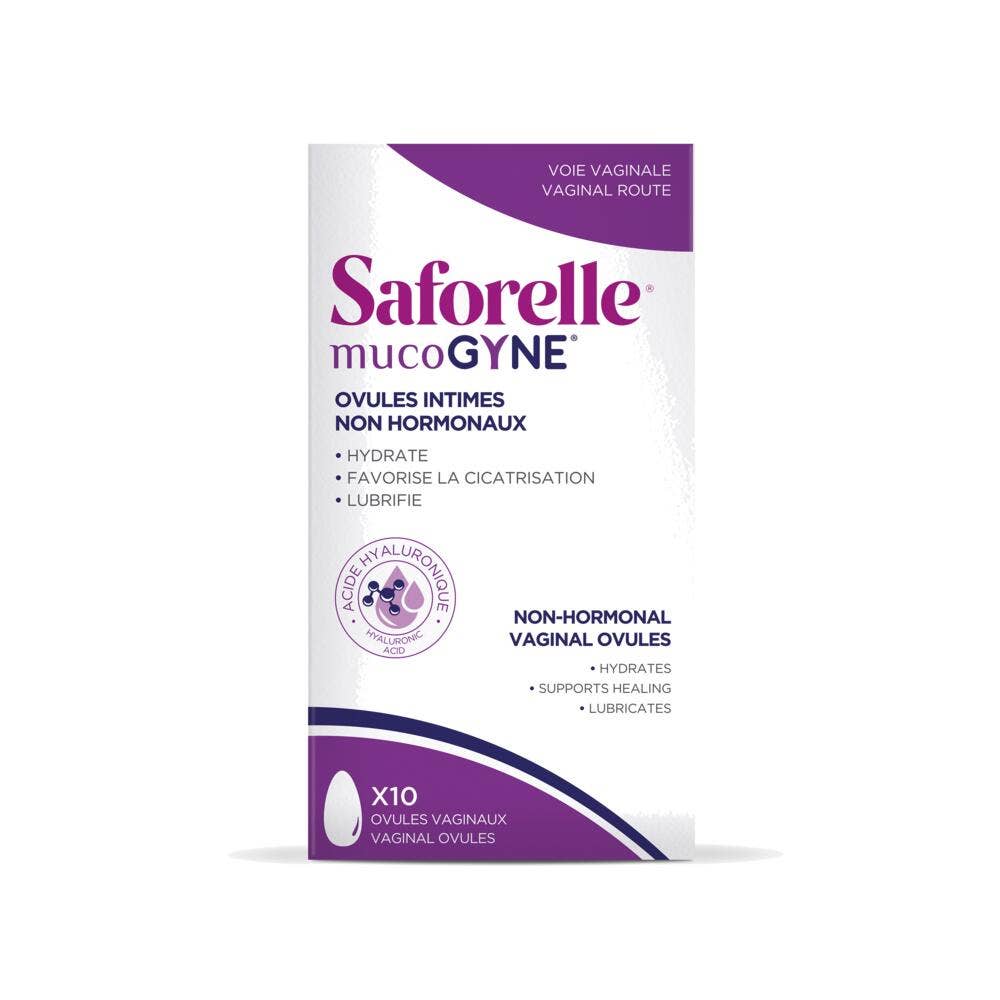 Saforelle Mucogyne Non-hormonal intimate vaginal suppositories 10 units