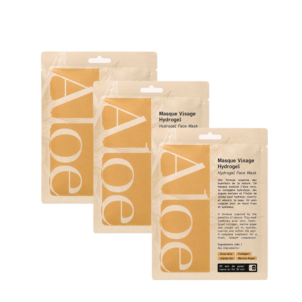 Aloe Paris Hydrogel face masks 3 masks