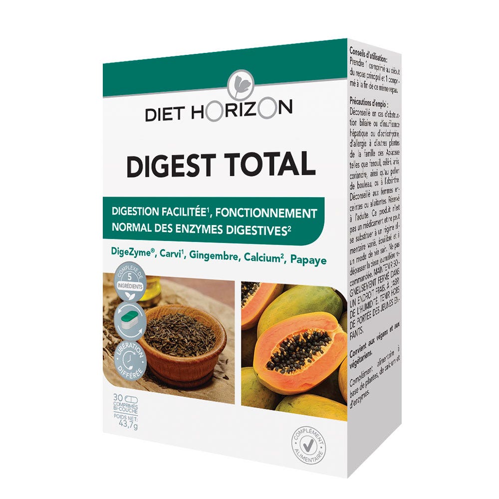 Diet Horizon Total digestive support 30 bi-layer tablets