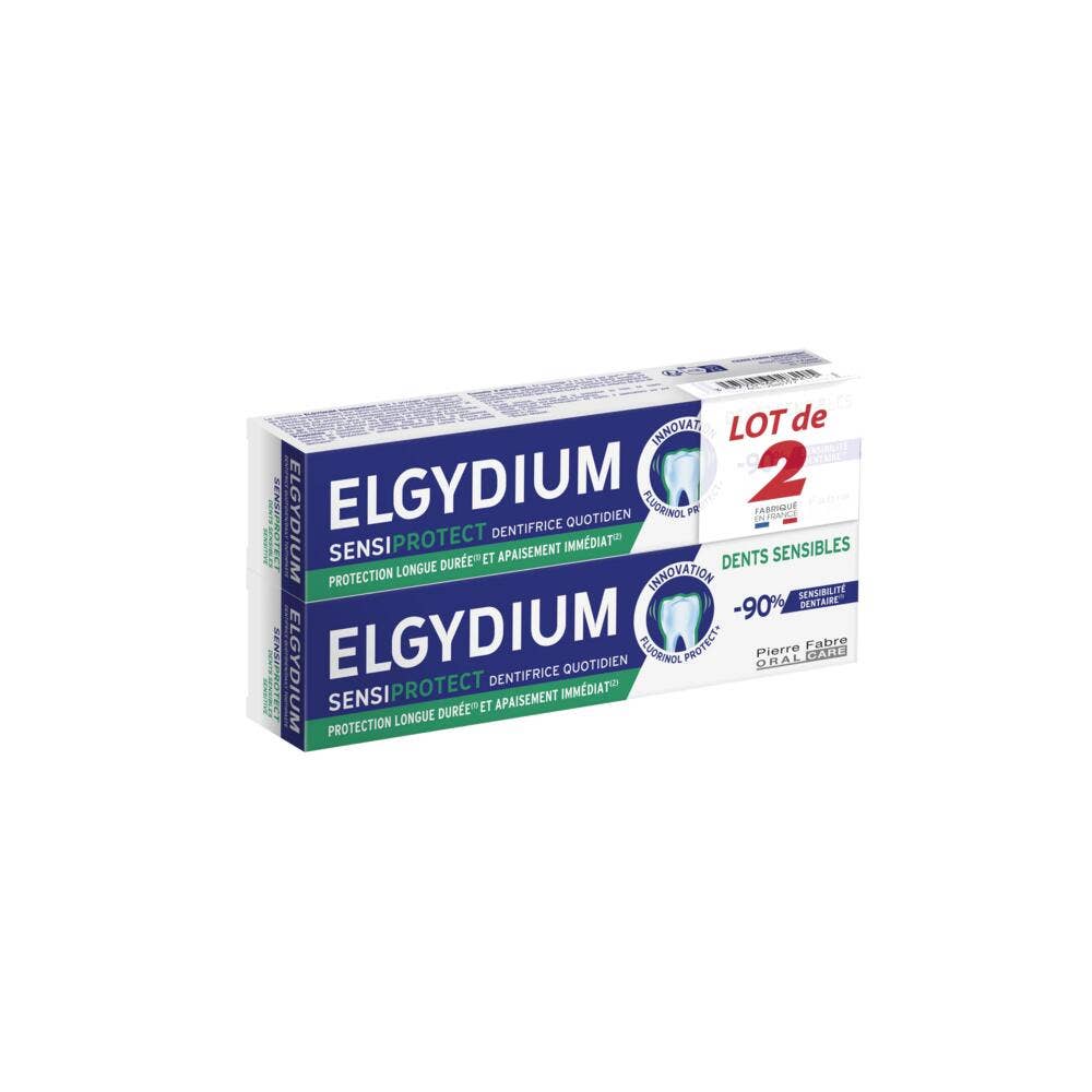 Elgydium Sensiprotect Dentifrice Duo Dents Sensibles 2x75ml