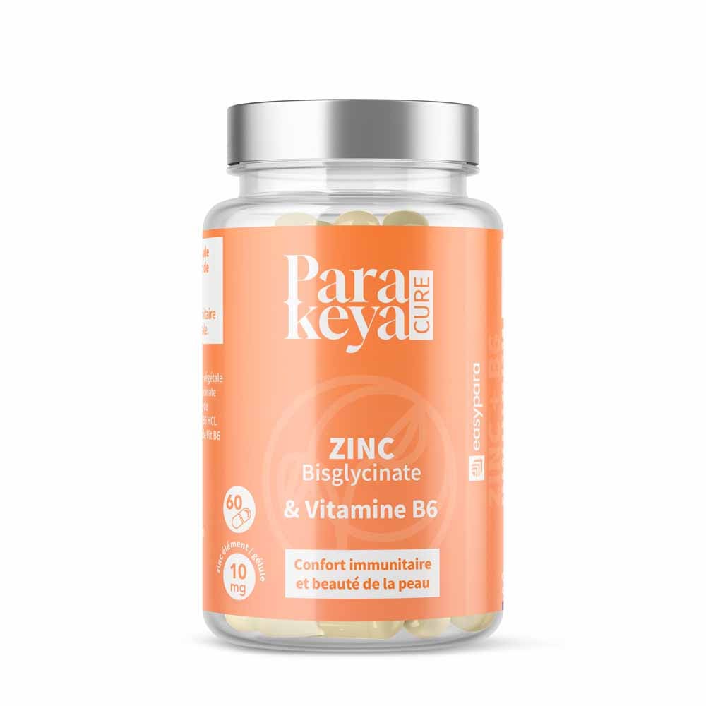 Parakeya par Easypara Immunity Zinc bisglycinate 10 mg + vitamin B6 60 capsules