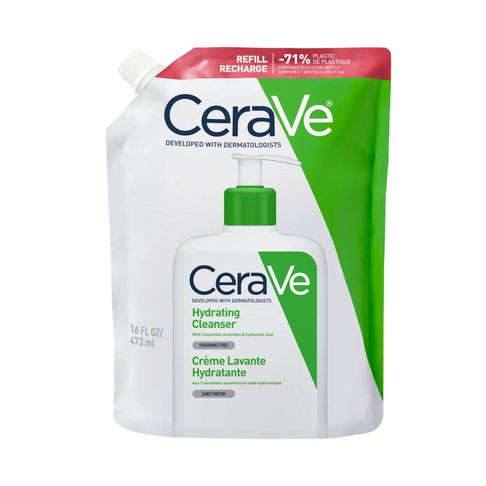 Cerave Body Cleanser Eco refill hydrating face and body cleansing cream for normal to dry skin 473 ml