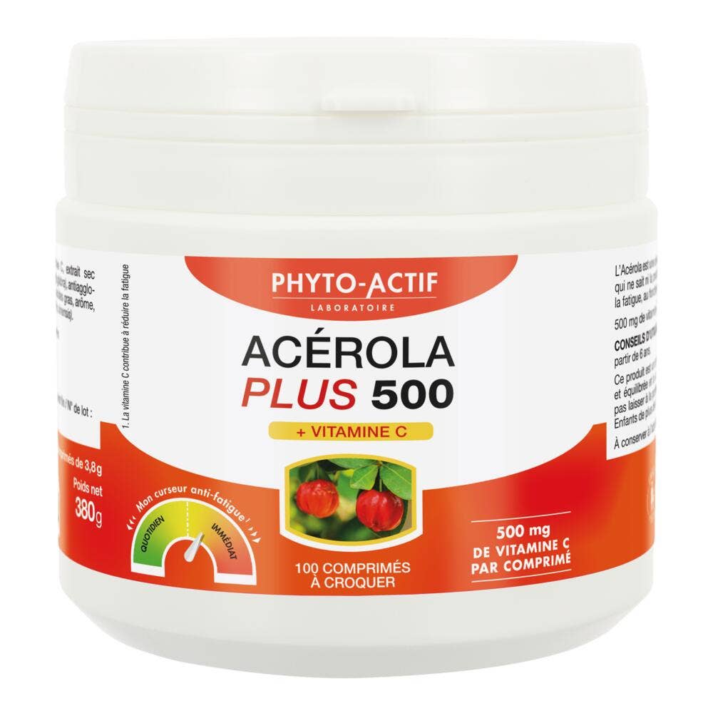 Phyto-Actif Acerola Plus 500 + vitamin C 100 tablets