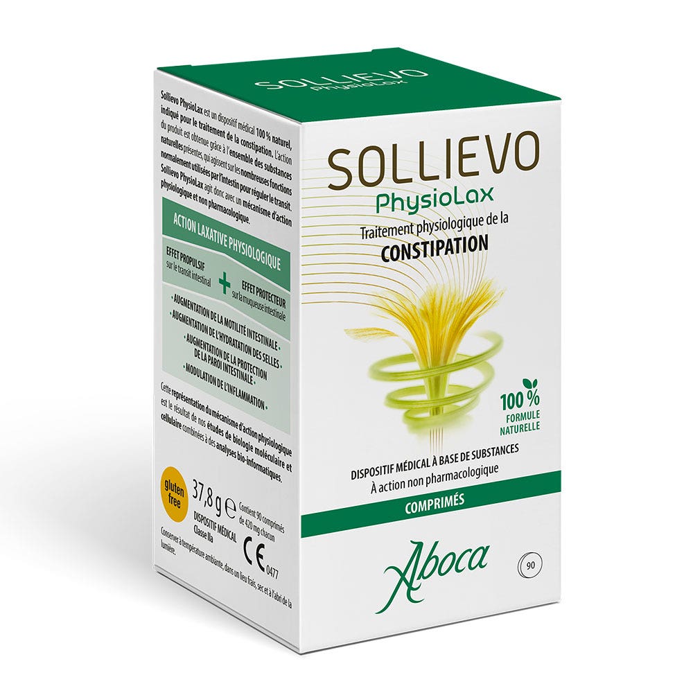 Aboca Sollievo Physiolax Traitement physiologique de la constipation 90 tablets