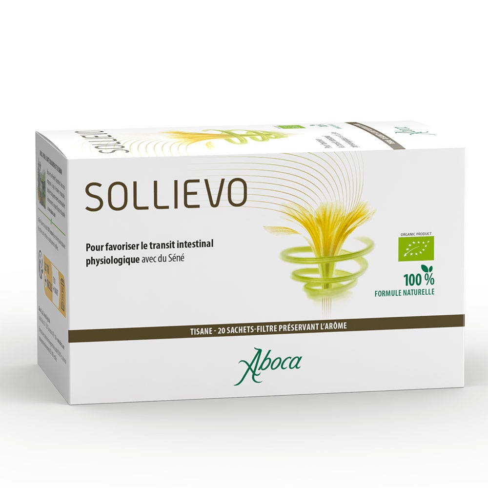 Aboca Sollievo Organic herbal tea to support intestinal transit 20 sachets
