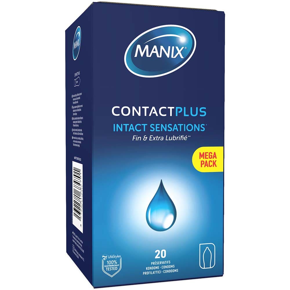 Manix Contact Plus Thin condoms with extra lubrication x24