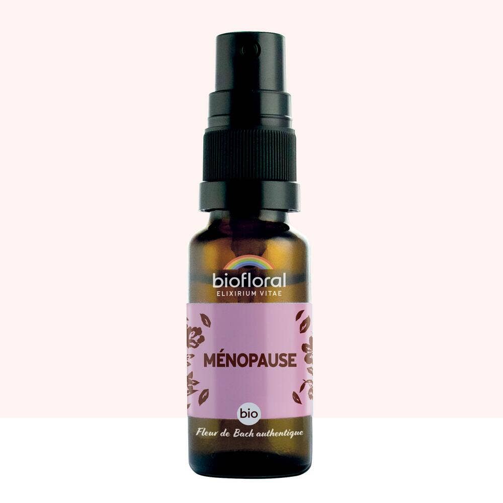 Biofloral Authentic Bach flower spray for menopause, Demeter organic 20 ml