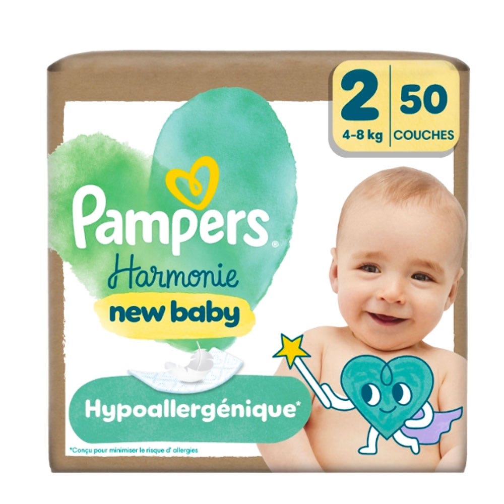 Pampers Harmonie Nappies Size 2 4 to 8kg x50