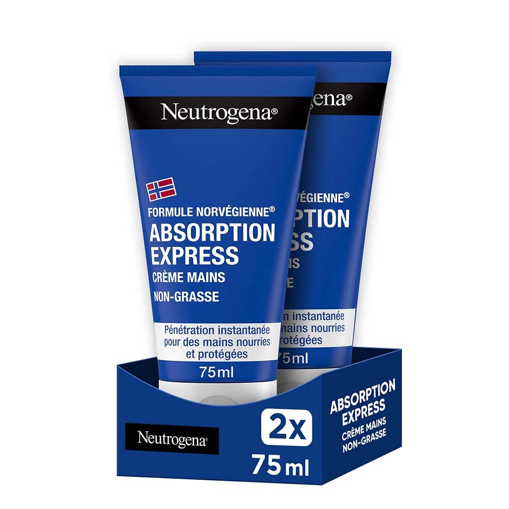 Neutrogena Absorption Express Moisturising hand cream for dry skin 2 x 75 ml