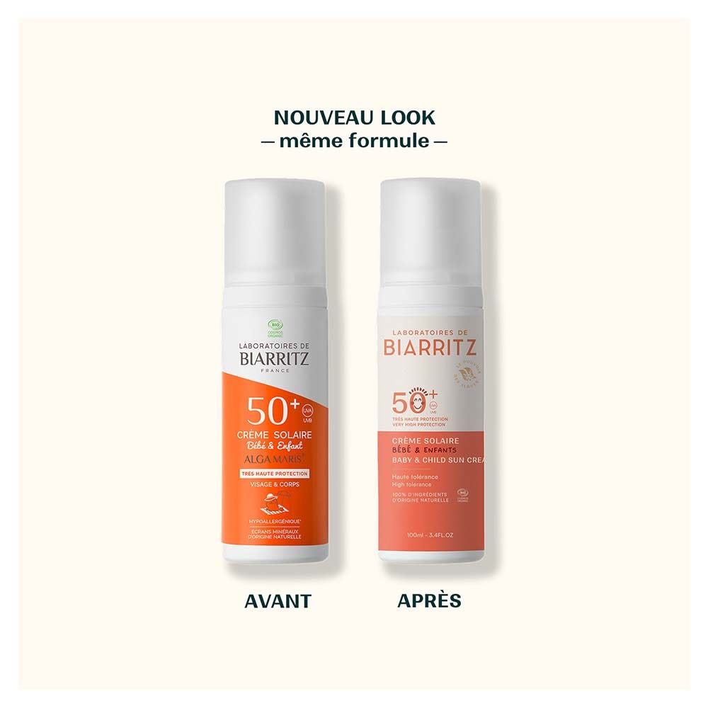 Laboratoires De Biarritz Sun care Baby and child SPF50+ cream organic formula 100 ml