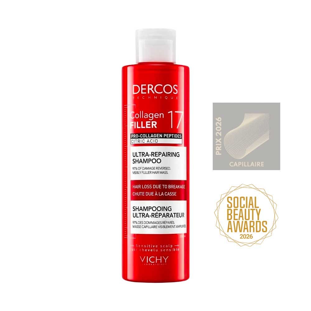 Vichy Dercos Collagen Filler 17 Intense repairing strengthening shampoo 200ml