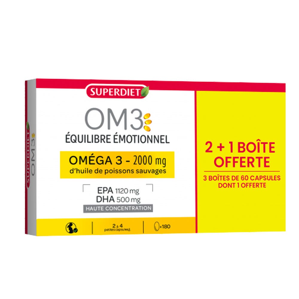OM3 Emotional Balance Omega 3 180 Capsules