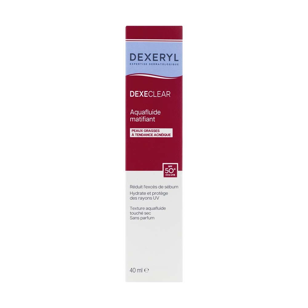 Dexeryl Dexeclear Aquafluide Matifying SPF50+ sun cream 40 ml