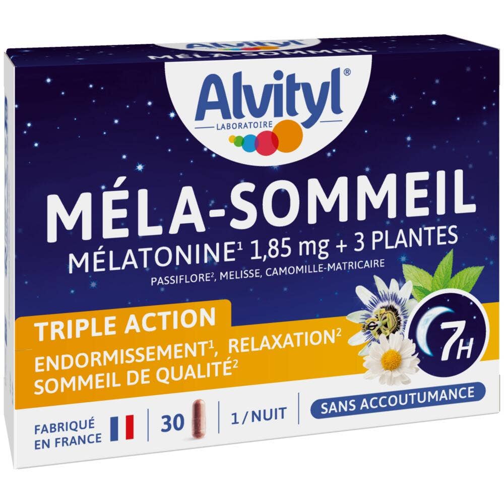 Alvityl Sleep Melatonin melatonin 1.85mg with 3 botanical extracts 60 capsules