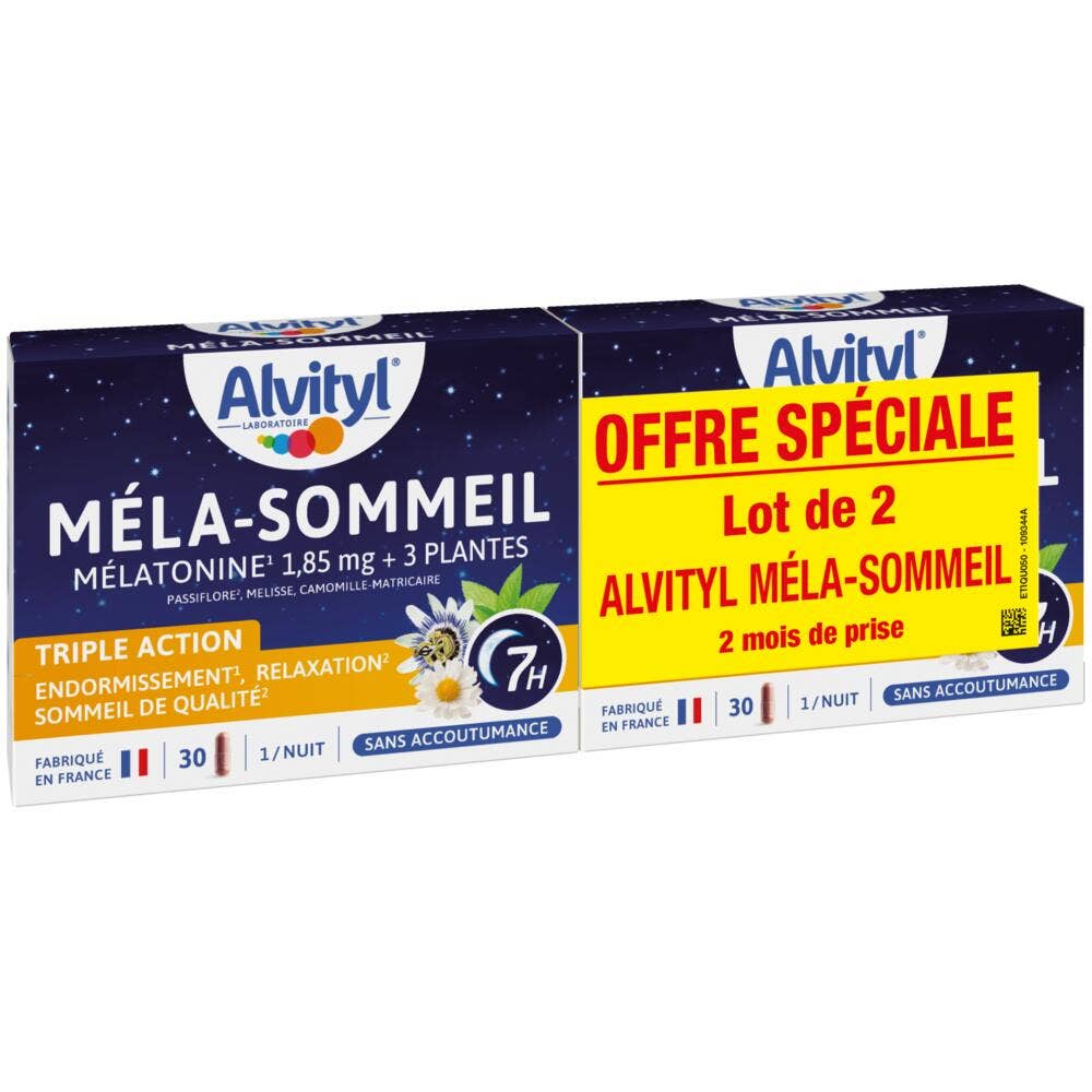 Alvityl Mela-Sleep 2x30 vegetarian capsules
