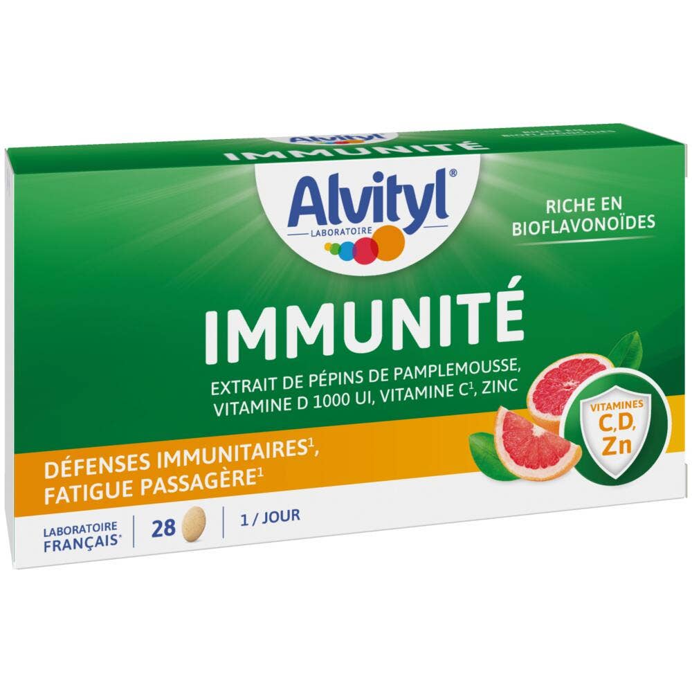 Alvityl Immunity – Vitamins D, C, zinc and grapefruit seed extract 28 tablets