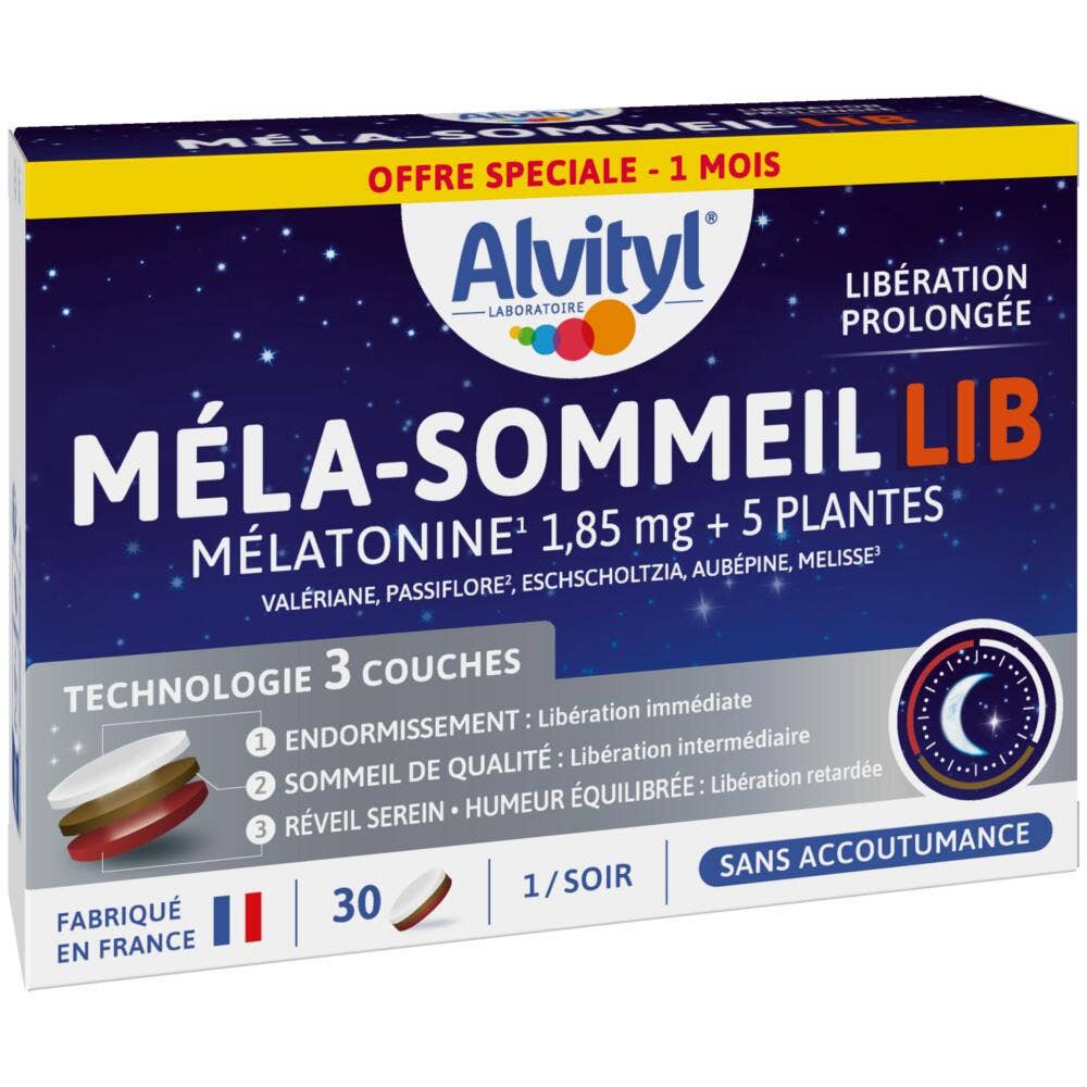 Alvityl Mela-Sleep Lib Melatonin 1.85mg 30 tablets