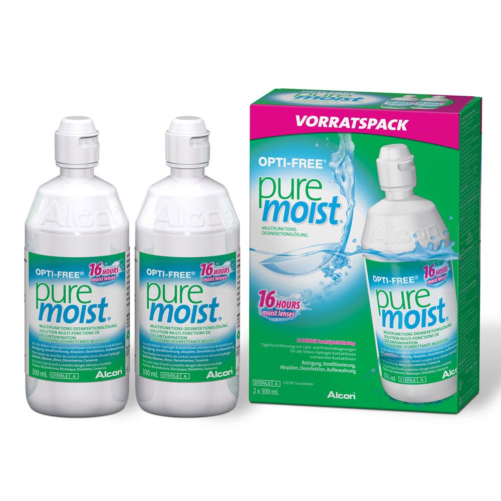 Alcon Pure Moist Multi-Purpose Decontamination Solution 2x300ml
