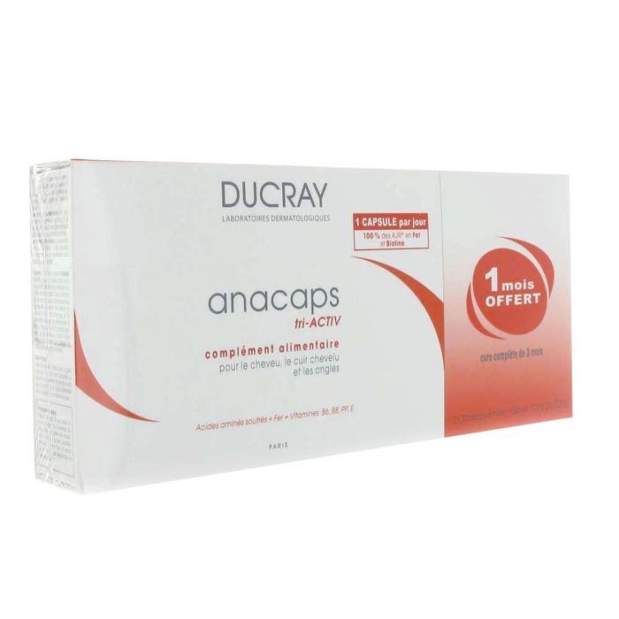 Ducray Tri-activ Hair Lot3 X 30 Capsules