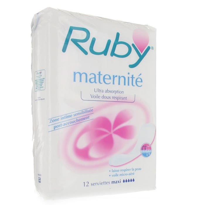 Maternity Hypoallergenic Veil 12 Towels Ruby