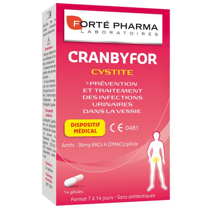 Forté Pharma Cranbyfor Cystitis 14 Capsules