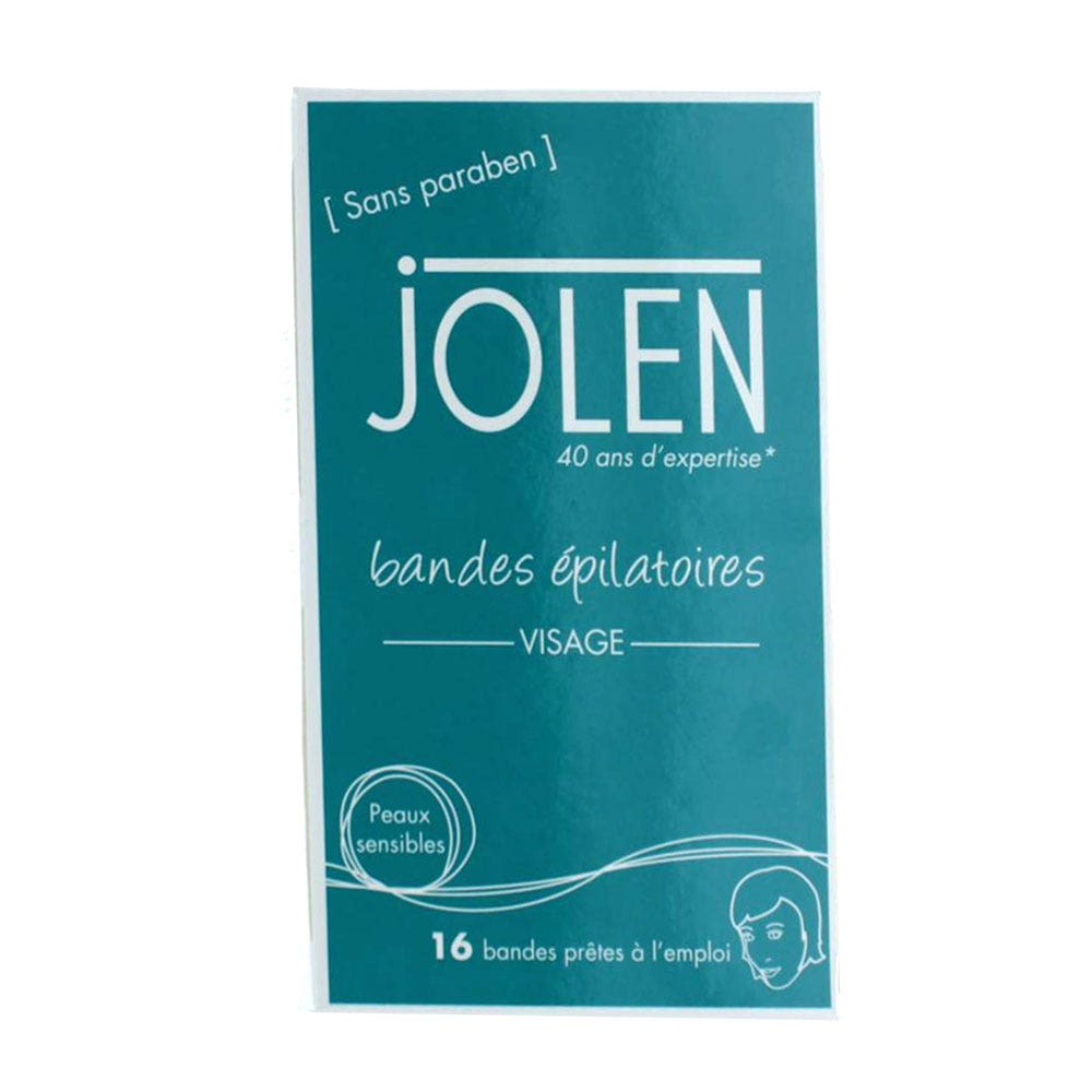 Jolen Hair Removal Strips Face Sensitive Skin Box Of 16 Strips Easypara