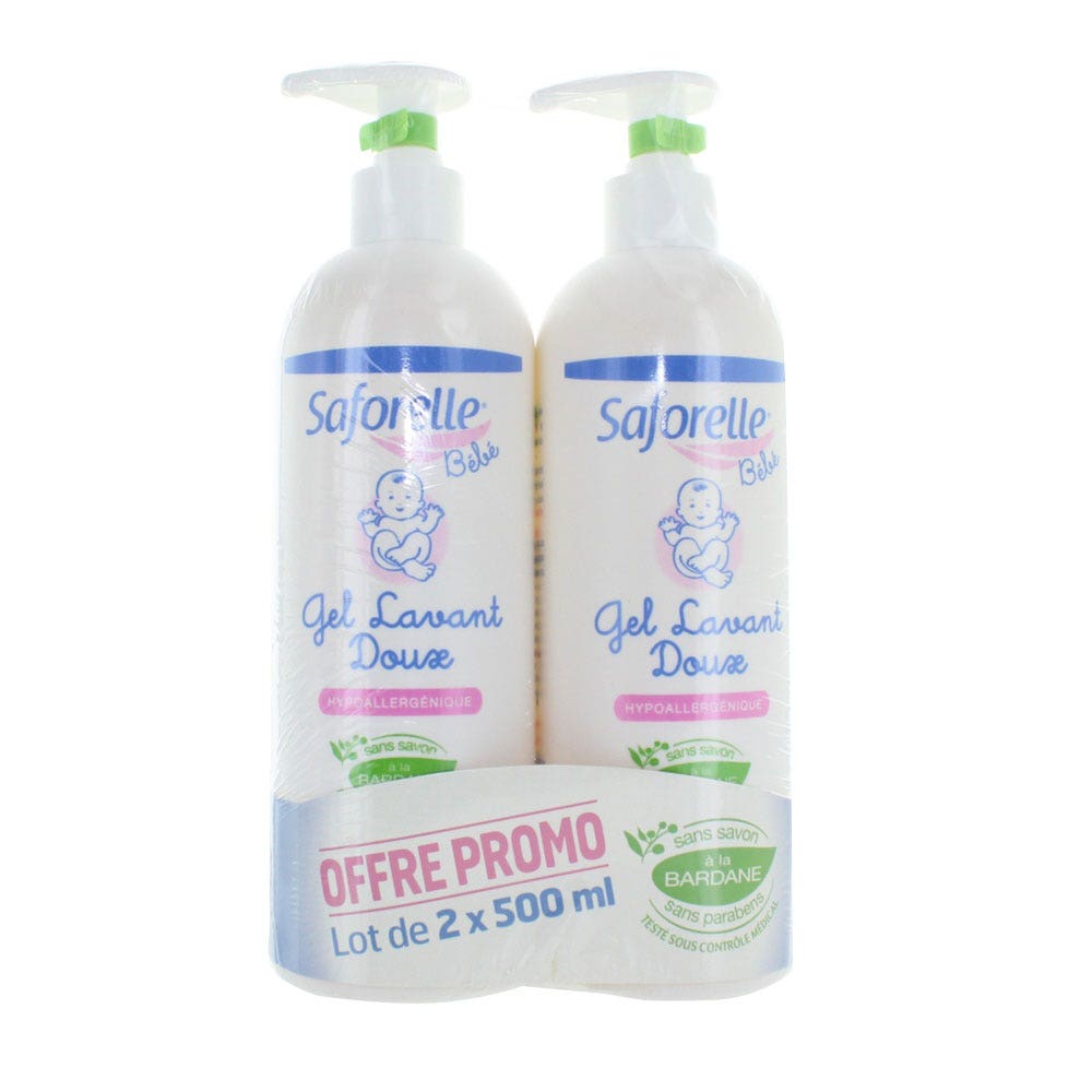 Saforelle Bebe Cleansing Gel 2x500 ml