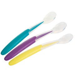 Nuk Set Of 3 Soft Silicone Spoons 6 Months And Plus