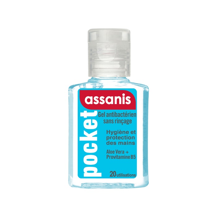 No-rinse hand sanitiser pocket size 20 ml Pocket Classic Assanis