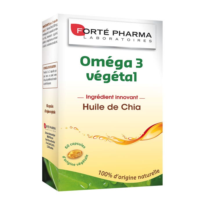 Forté Pharma Omega 3 Vegetal X 60 Vegetable Capsules