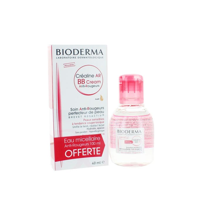 Bioderma Crealine Ar Bb Cream Anti Redness + Free H2o Ar 40ml