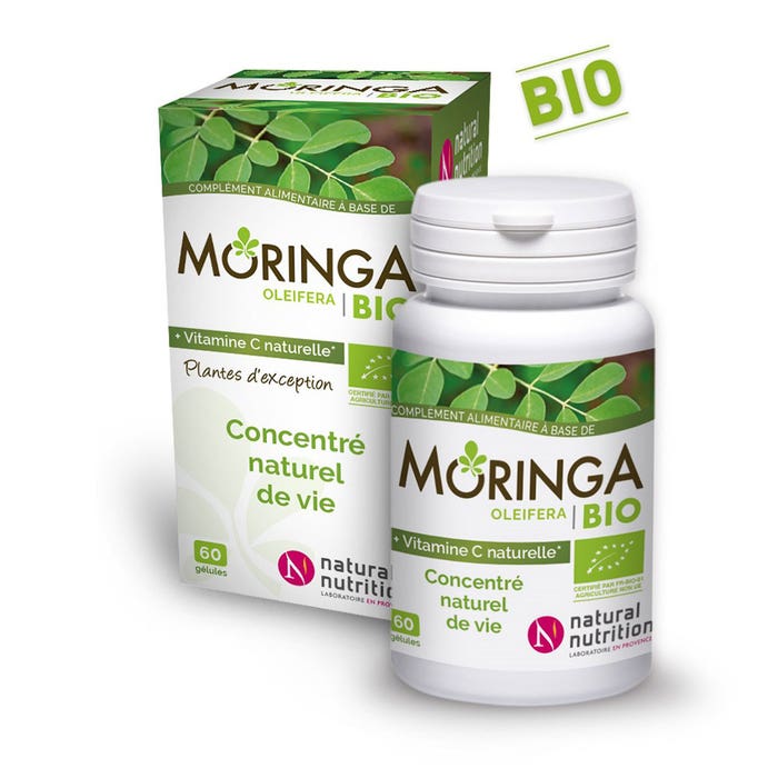 Organic Moringa X 60 Capsules Natural Nutrition